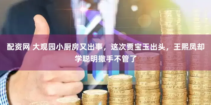 配资网 大观园小厨房又出事，这次贾宝玉出头，王熙凤却学聪明撒手不管了